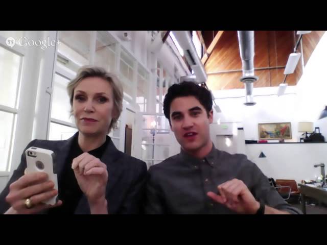 Glee Hangout with Darren Criss and Jane Lynch
