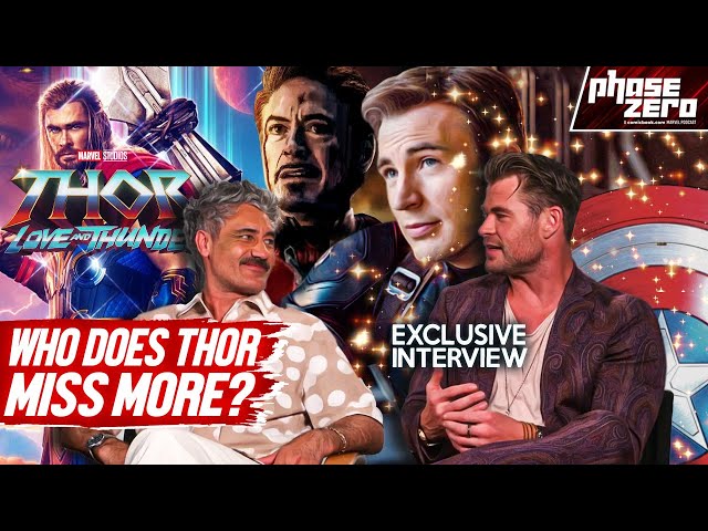 Does Thor miss Cap or Iron Man More? Chris Hemsworth, Taika Waititi Thor: Love and Thunder Exclusive