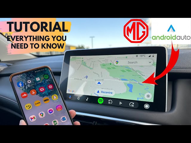 MG Cars Android Auto Complete Tutorial and Review -- How to Connect, Voice Control, Google Map etc