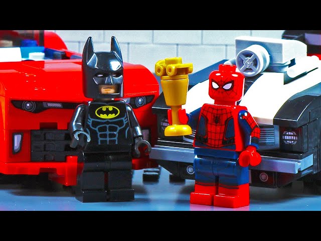 Lego Car Race - Spider Man Vs Batman