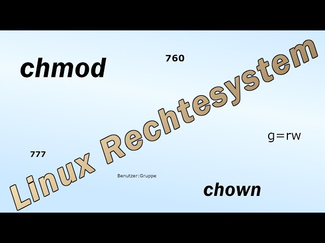 Erklärung - Linux Rechtesystem (chmod, chown)