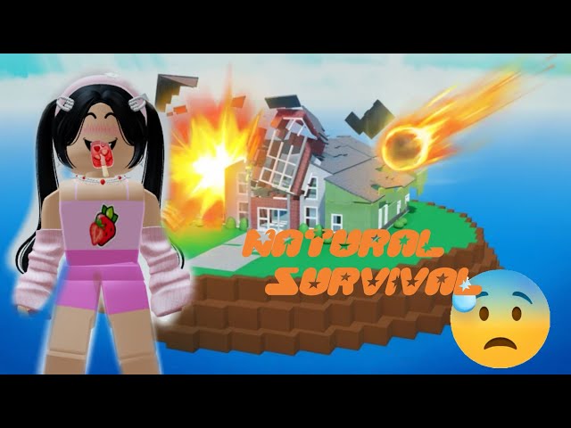 Playing Natural Disaster Survival in Roblox!!
