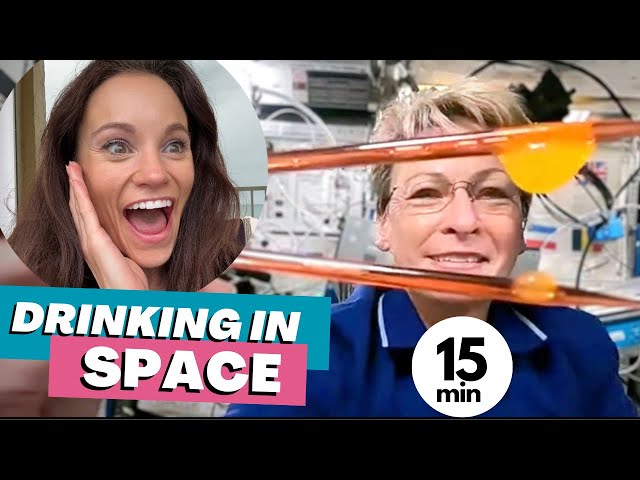 Drinking water with chopsticks IN SPACE!