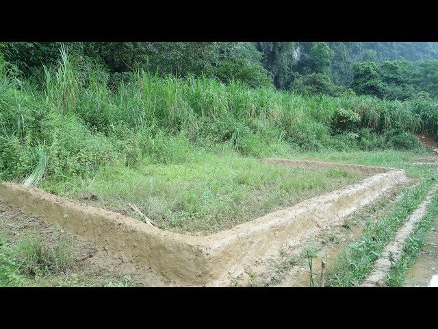 Primitive Skills: Fish Pond-Part3-Build fish ponds made of clay