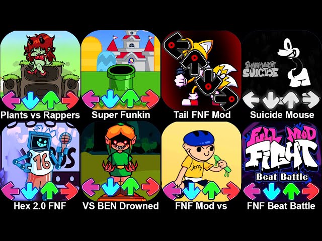 New FNF Mods | Plants Vs Rappers - Bad Bash Luigi - Mansion Tails.exe Sidekick Mickey Mouse Souless