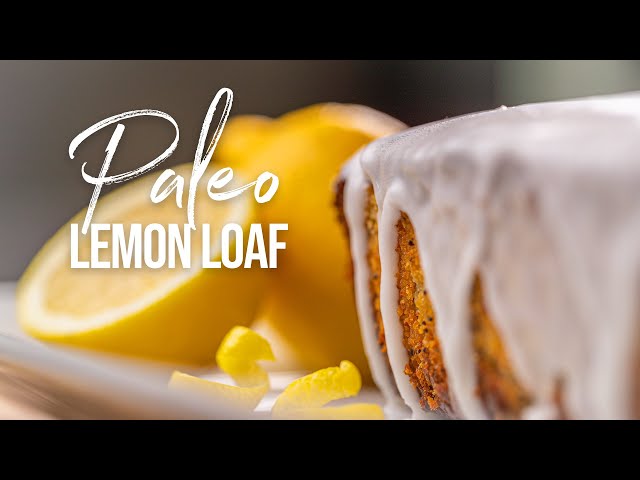 PALEO GLAZED LEMON POPPYSEED LOAF! | Easy & Delicious!