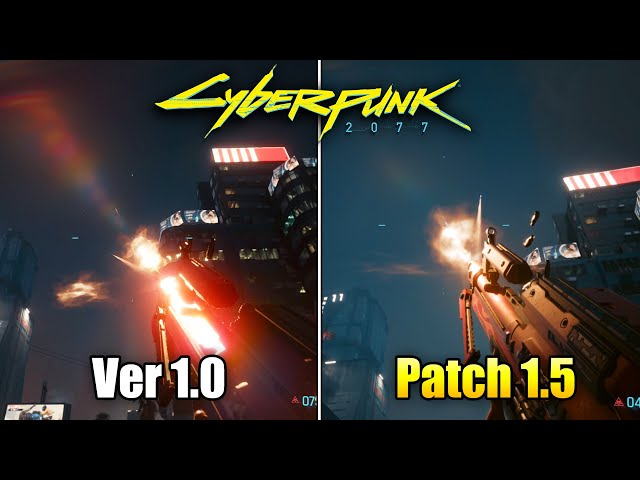Light Machine Gun Overheat in 1.0 vs. 1.5 | Cyberpunk 2077