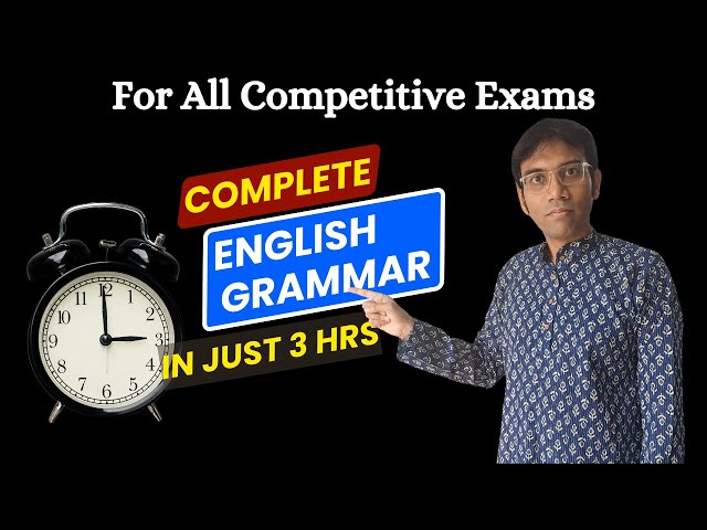 Master Grammar for Bank PO & Other Exams in just 3 hours⏰😮