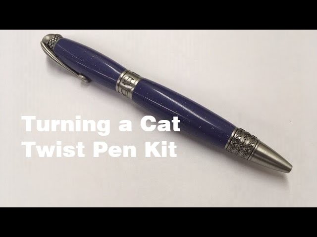 Turning a Cat Twist Pen Kit