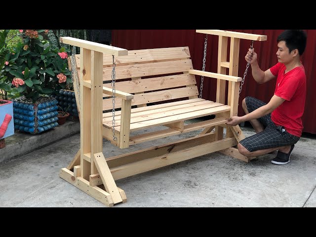 The Wooden Pallet Idea is Easy and Beautiful - Porch Glider from A Porch Swing