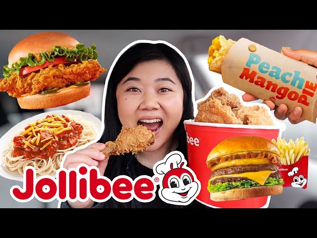 Trying EVERYTHING at JOLLIBEE! Full Menu Taste Test & Review