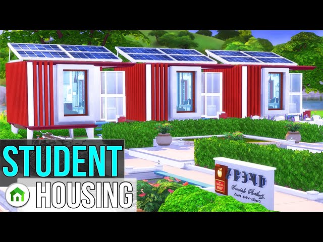 🎓 ☕️ Modern Student Housing +Cafe | NoCC | Sims 4 | Discover University & Tiny Living | Stop Motion