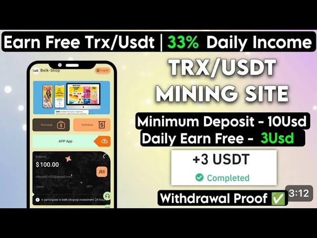 Free Usdt Mining Site - payment proof | Earn Usdt | Free Mining Site | New USDT MINING SITE 2024