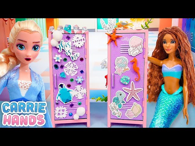 Disney Princesses Elsa & Ariel DIY Custom Back to School Locker Decoration | Fun Videos For Kids