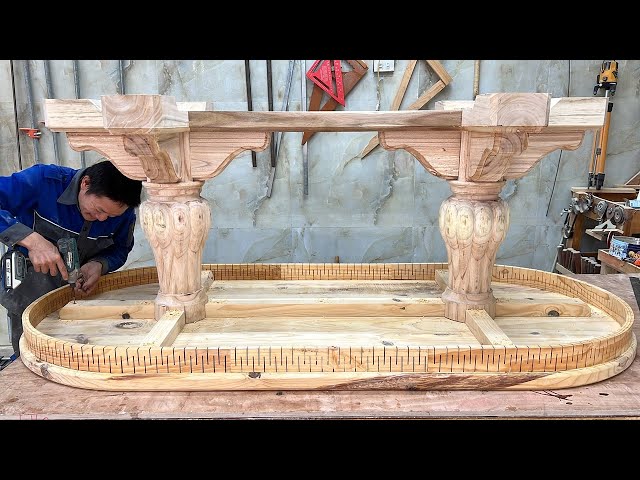 Amazing Craft Woodworking Ideas With Perfect Joints | Build Outdoor Dinner Table With Creative Legs