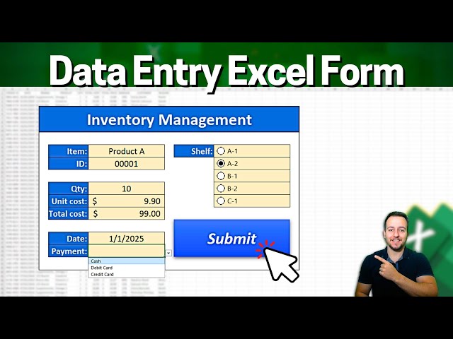 How to Easily Create an Data Entry Form in Excel | No VBA