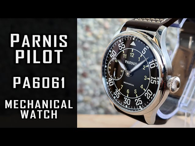 Parnis pilot 44mm mechanical watch PA6061 review. Seagull ST3600 #281 #gemislaguna #automaticwatch