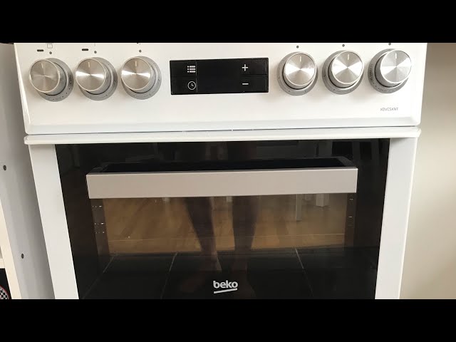 Beko Pro Slimline Electric Double Oven Cooker (Easy to use Electric Cooker) (white & black)