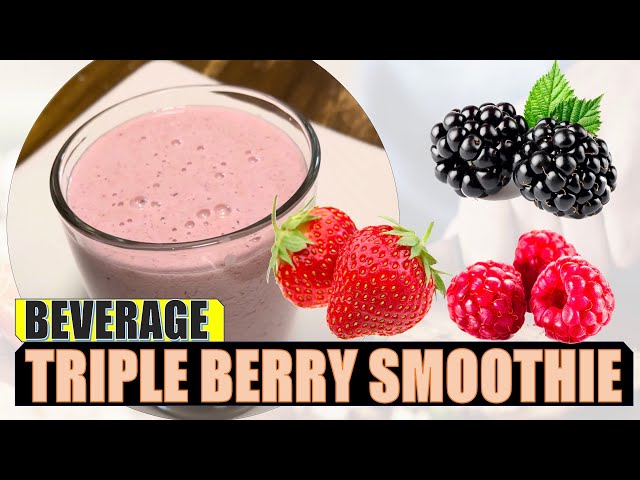 Triple Berry Smoothie - Provides wide range of health benefits due to its rich nutritional profile.