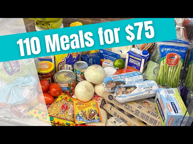 110 Meals for $75 | Fast and EASY Budget Friendly Meals | Emergency Grocery Budget Meal Plan