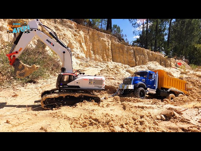 Huina 1594 to The Rescue | RC Construction Site | Volvo, Double E, Wltoys | Cars Trucks 4 Fun