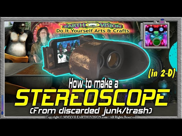 How to make a Stereoscope / 3D viewer (from junk/trash)(in 2D)(Do It Yourself Arts & Crafts)