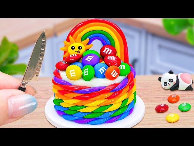 Fondant Pumpkin Rainbow Cake 🌈 1000+ SATISFYING IDEAS DECORAT MINIATURE CAKES WITH M&M CANDIES ❤️