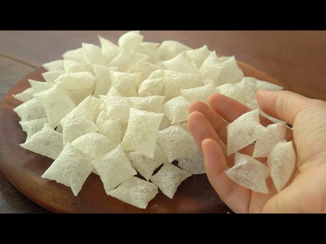 Easy Balloon Rice Snack Recipe :: Rice Paper Popcorn