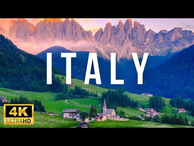 ПОЛЕТ НАД ИТАЛИЕЙ 4К - Потрясающее Видео Италии в Ultra HD со Спокойной Расслабляющей Музыкой
