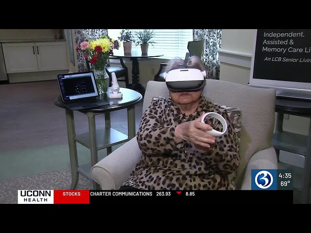 Virtual reality used as a tool for brain health at assisted living center