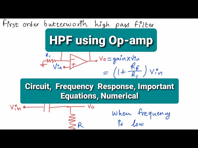 First Order Butterworth High Pass Filter | HPF USING OP-AMP | Hindi
