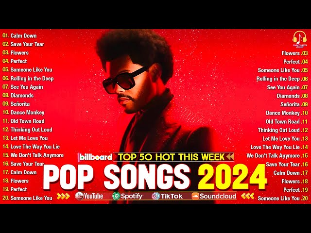 The Weeknd, Bruno Mars, Ariana Grande, Miley Cyrus, Harry Styles💎Billboard Pop Songs 2024 Playlist