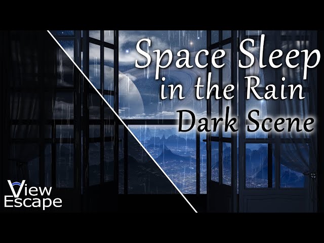 Space Sleep in the Rain… Dark Scene | Thunder and Rain Ambience in Space | 3 HOURS