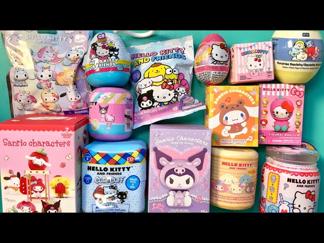17 minutes ASMR Hello Kitty MYSTERY SURPRISES Satisfying Unboxing NO Talking Video