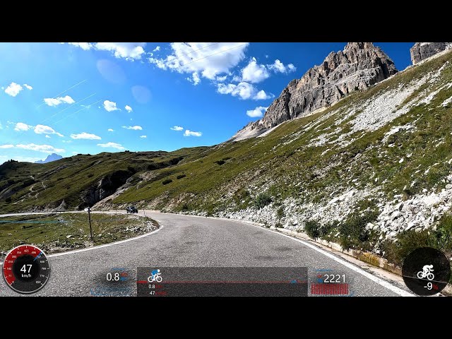 Ultimate Beginner Indoor Cycling Workout Tre Cime Di Lavaredo Dolomites Garmin 4K Video