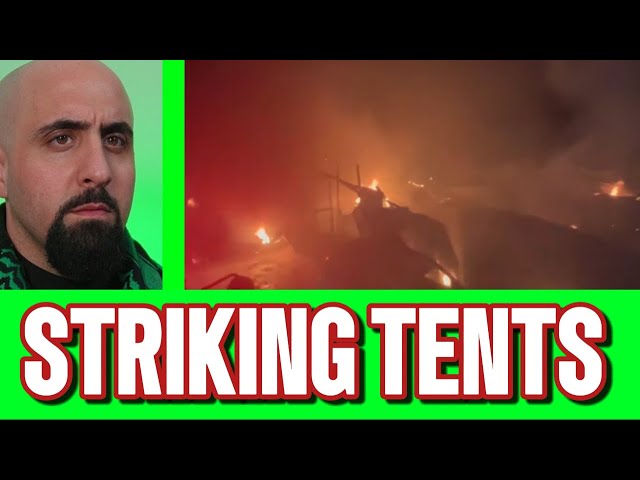 🚨BARBARIC MASSACRE: Israel Strikes Refugee Tents With Multiple Missiles | Large Fires Erupt