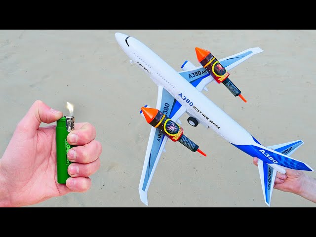 Experiment: Toy Airbus A380 and Rockets