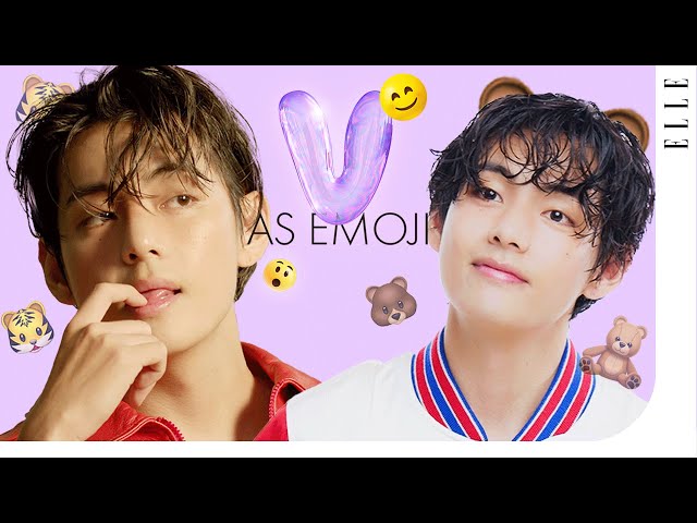 [4k] Full of TAETAE moments breaking out of V🫠 BTS V's emoji interview💜 | ELLE KOREA