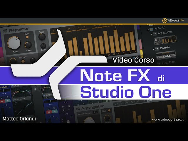Tutorial di Studio One: gli strumenti Note FX