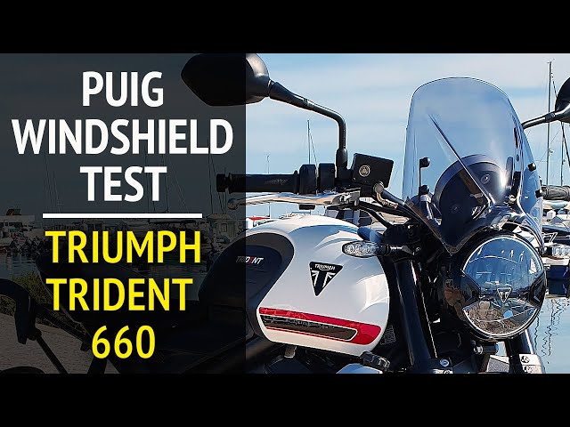 Puig Windshield Test On Triumph Trident 660