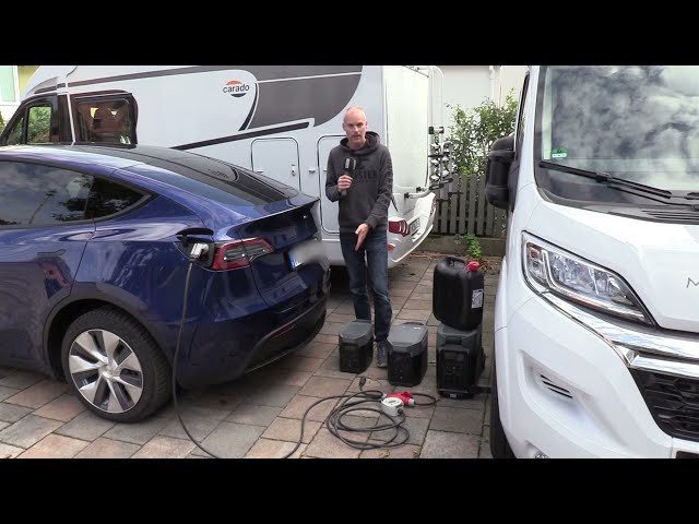 Tesla Elektroauto mit Powerstation Laden. Wie viel Kilometer Reichweite sind möglich ?