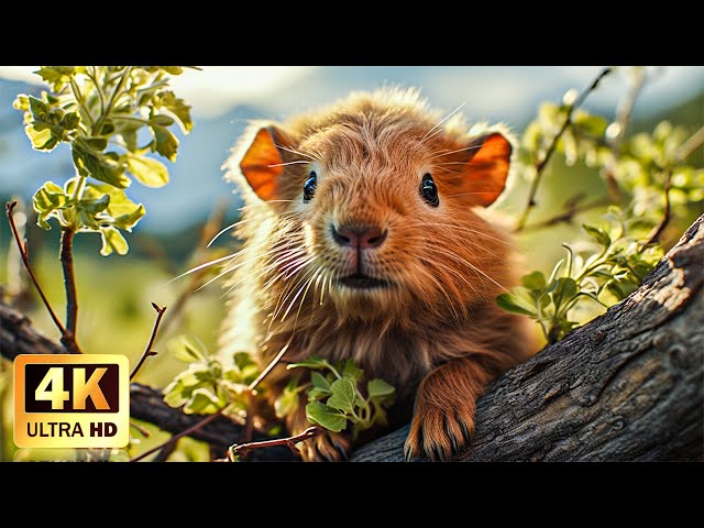 4K Baby Animals Scenic Relaxation 🦌 Discover the Wild with Soothing Piano Music