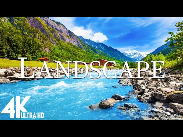 FLYING OVER LANDSCAPE (4K UHD) - Relaxing Music Along With Beautiful Nature Videos - 4K Video HD