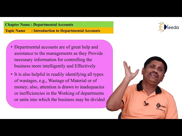 Introduction to Departmental Accounts - Departmental Accounts - CA IPCC Accounts