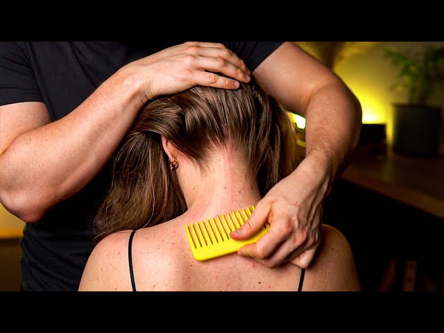 ASMR Scalp & Nape FOCUS: Massaging & Hair Brushing Sounds for Deep Sleep (No Talk)