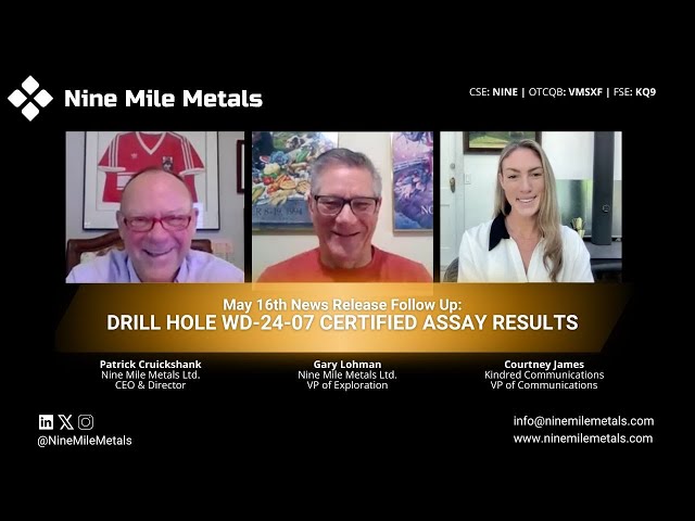 Nine Mile Metals VPX and CEO on Announced Certified Assay Results from Drill Hole WD-24-07