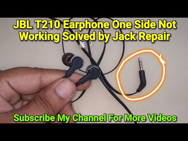 JBL T210 Earphone One Side Not working Solved by 3.5mm Jack Repair