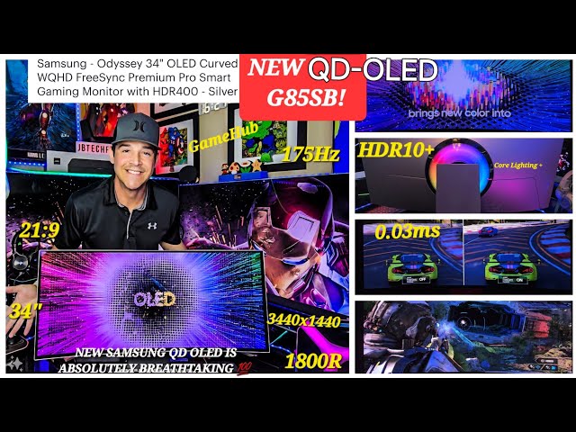 New Samsung QD-OLED Curved G8 ODYSSEY Smart Gaming Monitor34” Ultra WQHD Review🤯 ProSetup GamePlay😱