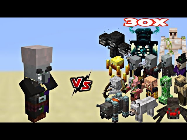 Insane Minecraft fight between 30x all mobs vs magispeller #minecraft #gaming