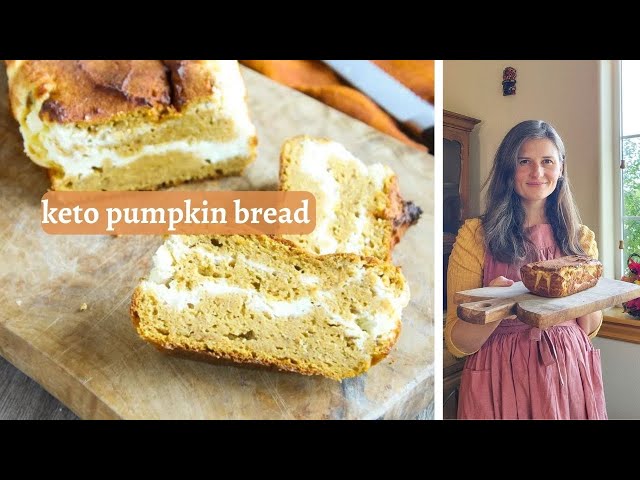 Cream Cheese Swirl Pumpkin Bread | LOW CARB | ALMOND FLOUR | GLUTEN FREE